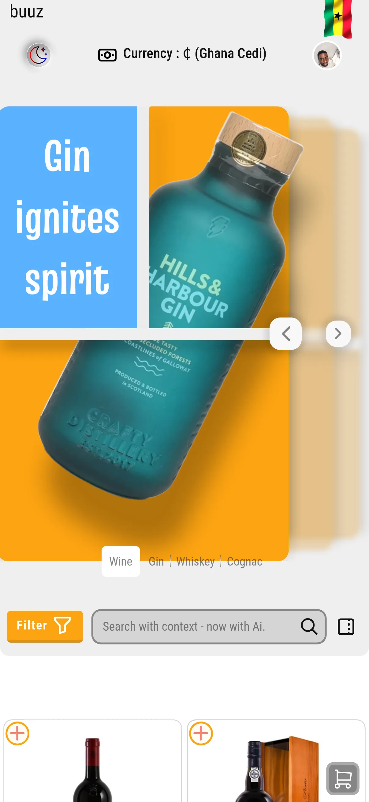 Buuz — mobile view
